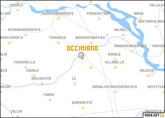 map of Occimiano