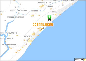 map of Ocean Lakes