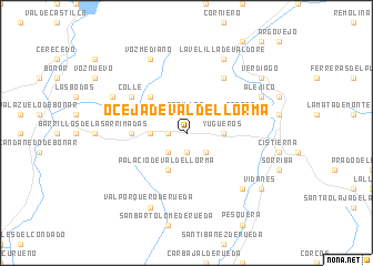 map of Oceja de Valdellorma