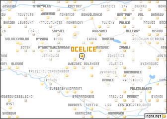 map of Očelice