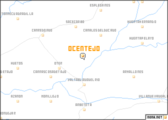 map of Ocentejo