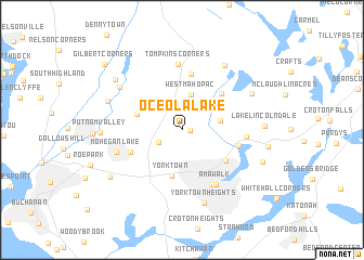 map of Oceola Lake