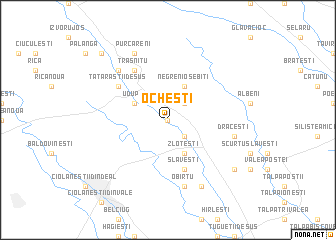 map of Ocheşti