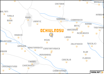 map of Ochiul Roşu
