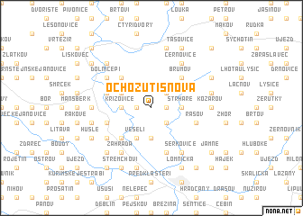 map of Ochoz u Tišnova