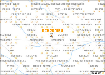 map of Ochraniew