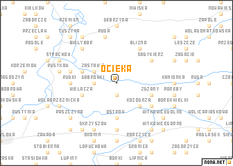 map of Ocieka