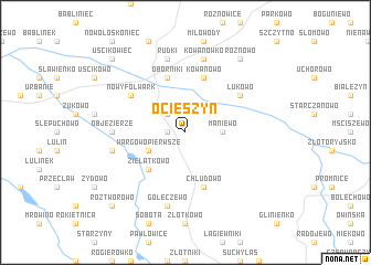 map of Ocieszyn