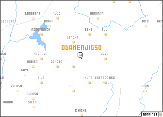 map of Oda Menjīgso