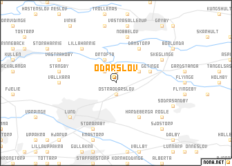 map of Odarslöv