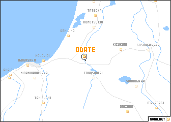 map of Ōdate