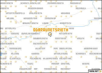 map of Ödbraunetsrieth