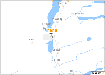 map of Odda