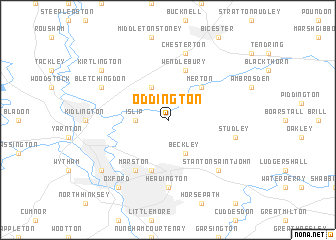 map of Oddington