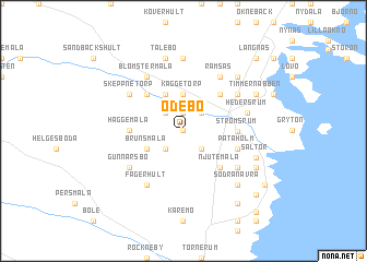 map of Ödebo