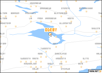 map of Ödeby