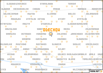 map of Odechów