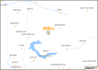 map of Odell