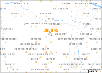 map of Odenas