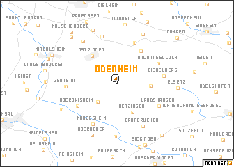 map of Odenheim