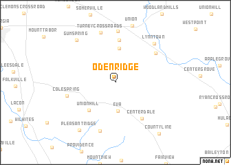 map of Oden Ridge