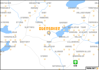 map of Odensåker