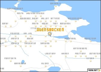 map of Odensbacken