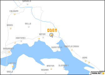 map of Oden