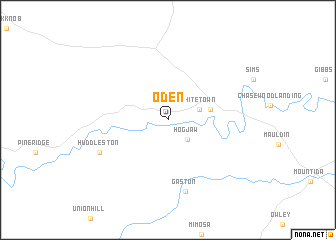 map of Oden