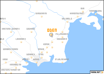 map of Öden