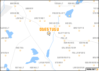 map of Ödestugu