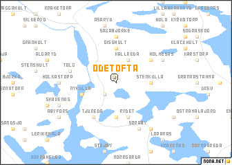 map of Ödetofta