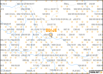 map of Odijé