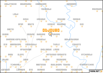 map of Odjoubo