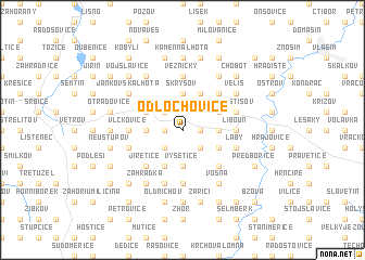 map of Odlochovice