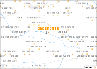 map of Ódöbrönte