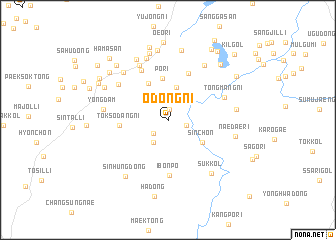 map of Odŏng-ni