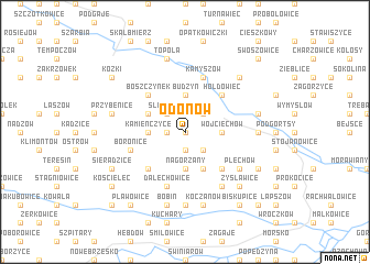 map of Odonów