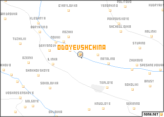 map of Odoyevshchina