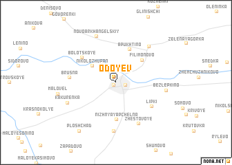 map of Odoyev