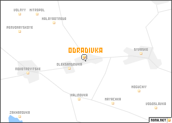 map of Odradivka