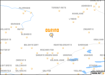 map of Odrino