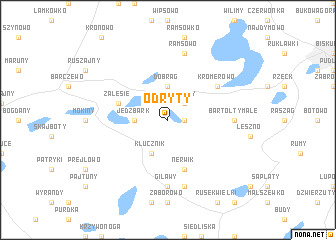 map of Odryty