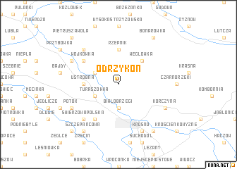 map of Odrzykoń