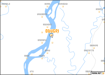 map of Odugri