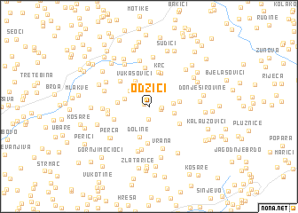 map of Odžići