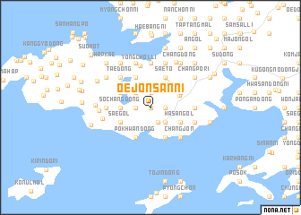 map of Oejŏnsan-ni