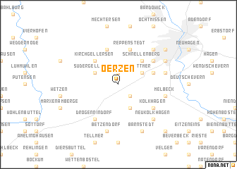 map of Oerzen