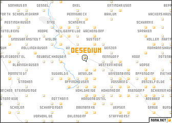 map of Oesedium