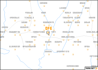 map of Ofé